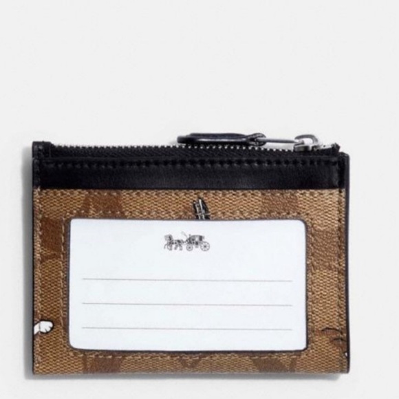 Coach X Peanuts Mini Skinny ID Case With Snoopy Print - Picture 2 of 7